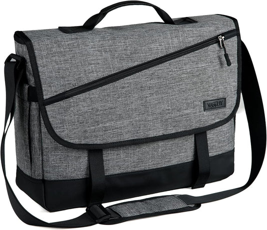 Water-repellent laptop shoulder bag with adjustable strap – WorkMate Series