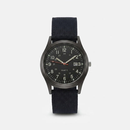 Military Watch with Nylon Strap – Water-Resistant, Shockproof, Glow Hands 9
