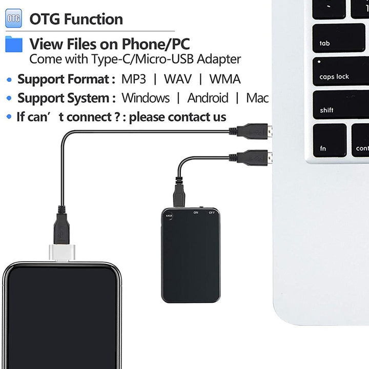 Mini Voice-activated Recorder - EchoNote