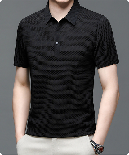 Men's Polo Shirt in Breathable Mesh - Matteo