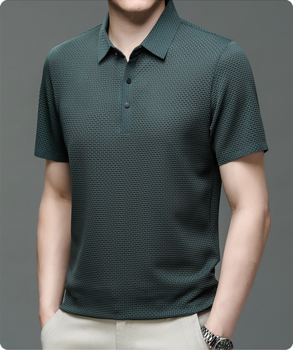 Men's Polo Shirt in Breathable Mesh - Matteo