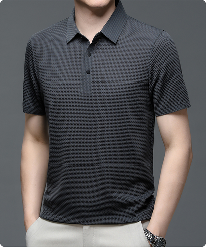 Men's Polo Shirt in Breathable Mesh - Matteo