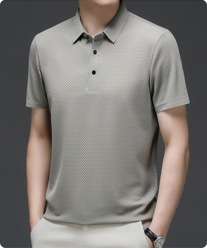 Men's Polo Shirt in Breathable Mesh - Matteo