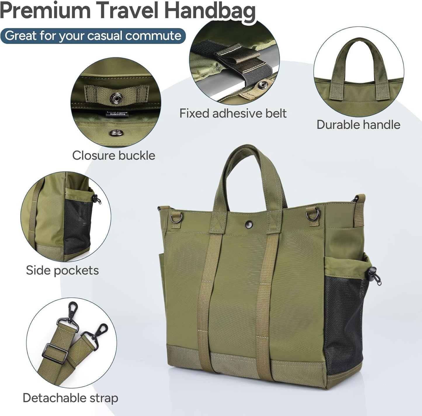 Laptop shoulder bag with multiple compartments and an adjustable shoulder strap – MetroCarry