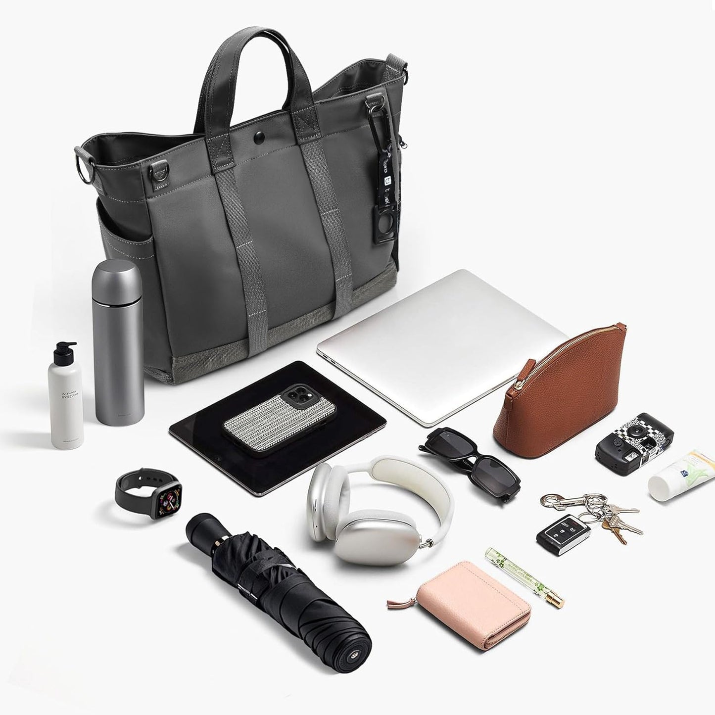 Laptop shoulder bag with multiple compartments and an adjustable shoulder strap – MetroCarry