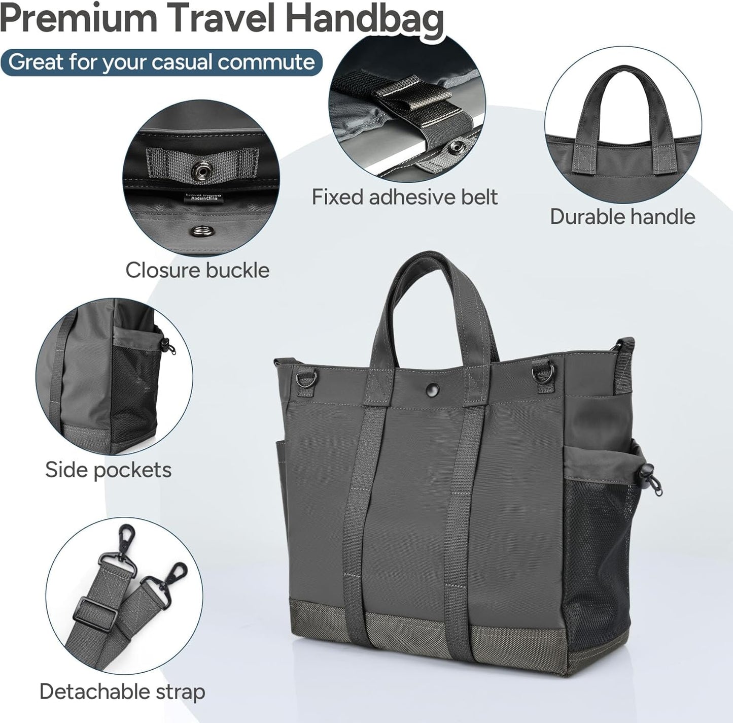 Laptop shoulder bag with multiple compartments and an adjustable shoulder strap – MetroCarry