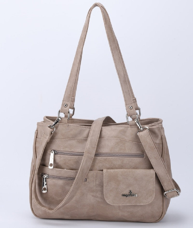Multi-compartment women's shoulder and crossbody bag – FlexiCarry