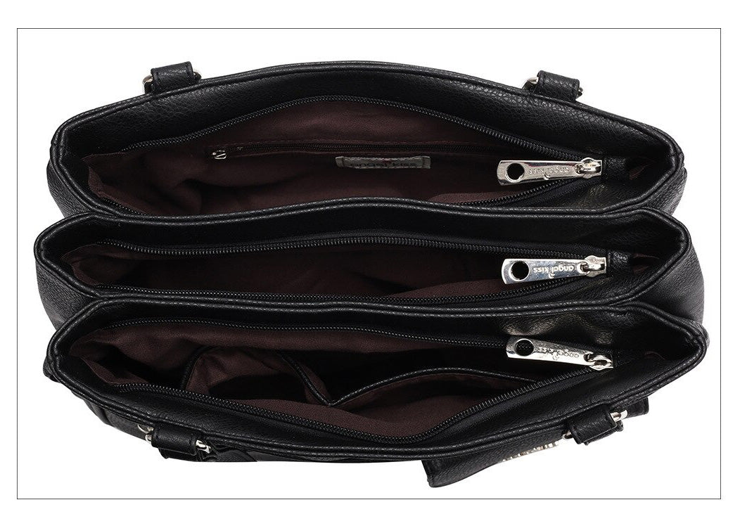 Multi-compartment women's shoulder and crossbody bag – FlexiCarry