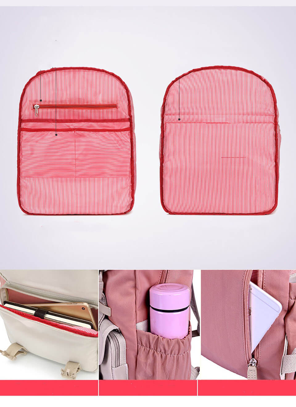 Lightweight multi-compartment travel backpack – water-repellent with a capacity of 20–35 litres
