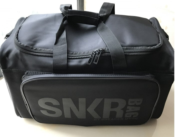 Waterproof multi-compartment travel bag for trainers and gear
