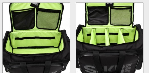 Waterproof multi-compartment travel bag for trainers and gear
