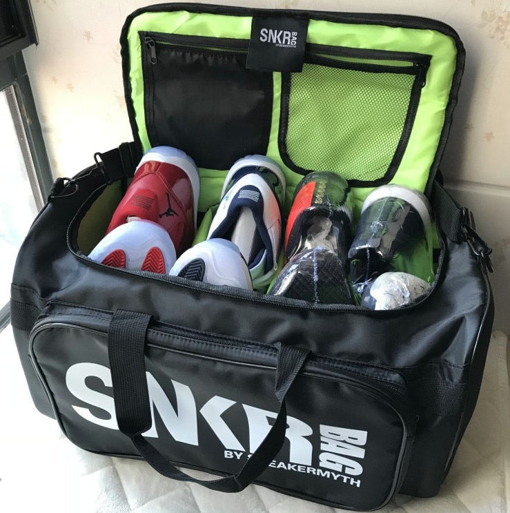 Waterproof multi-compartment travel bag for trainers and gear
