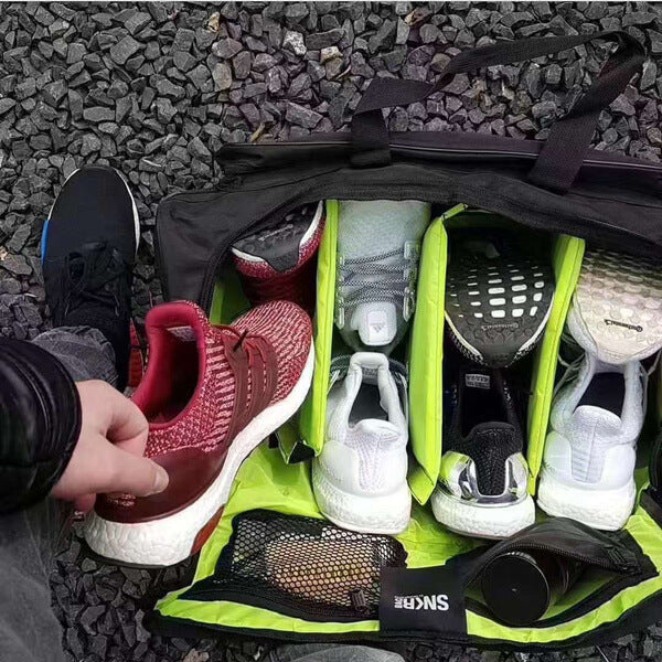 Waterproof multi-compartment travel bag for trainers and gear