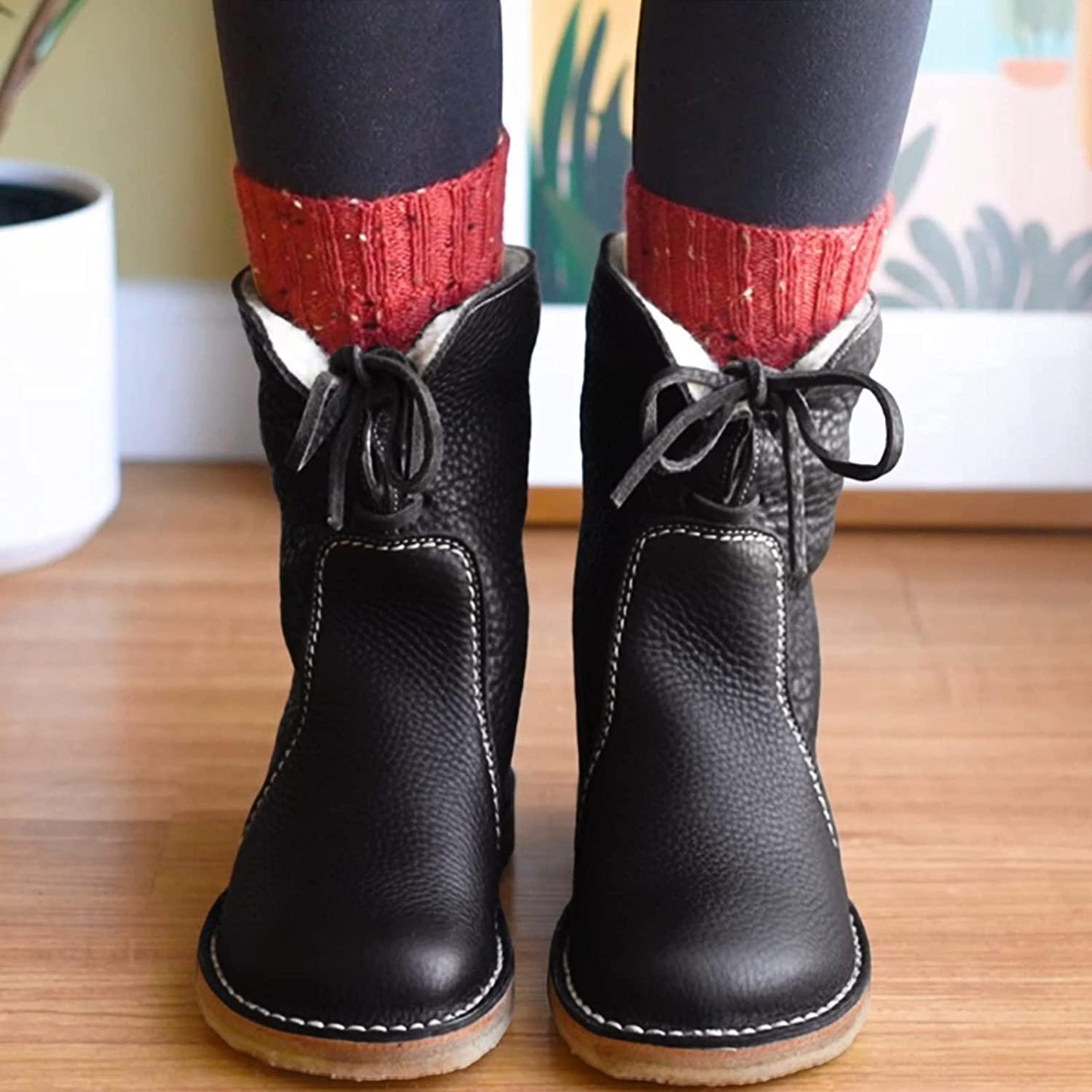 Women's Waterproof Ankle Boots with Warm Lining – Natalja
