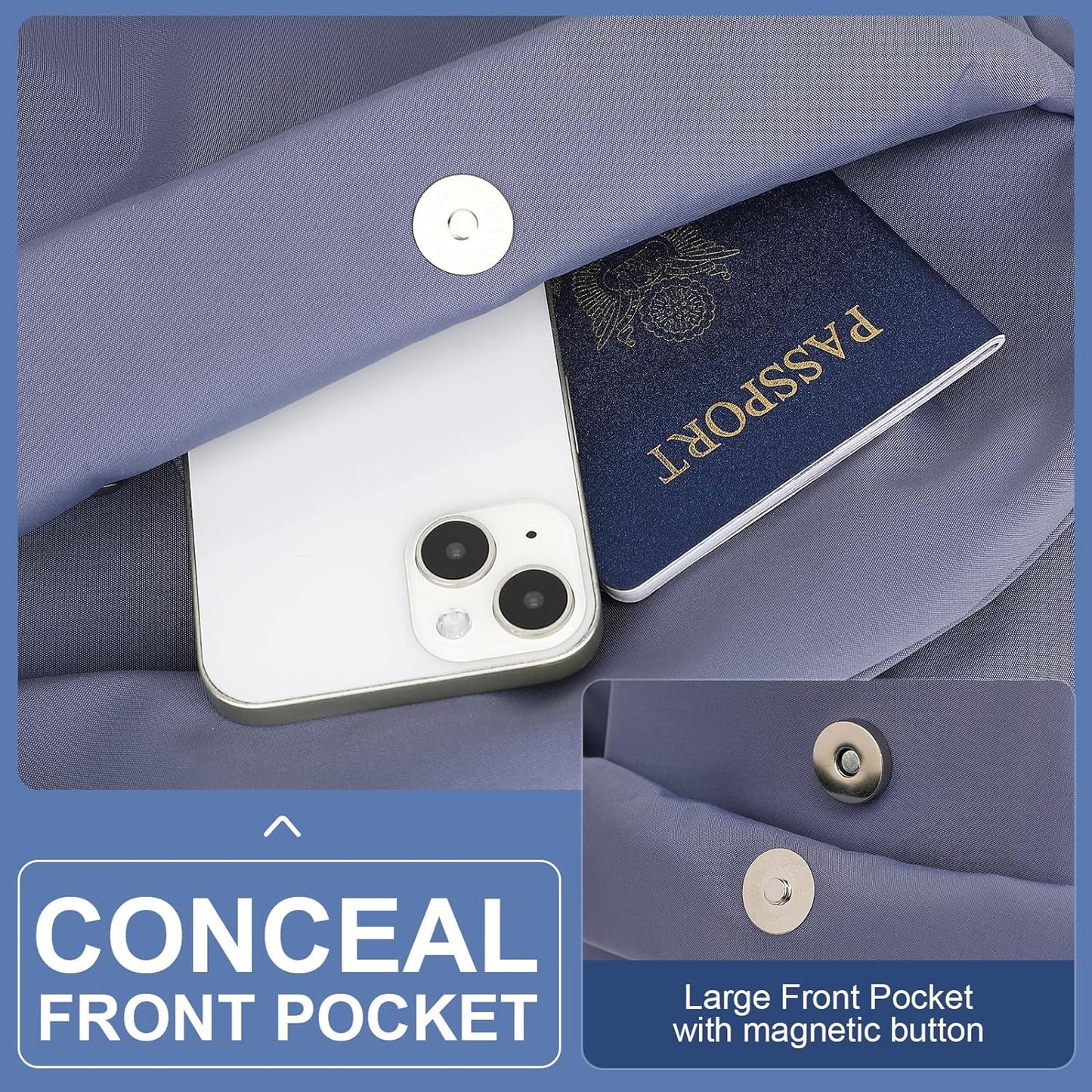 Lightweight, water-repellent laptop and travel bag with organised compartments.