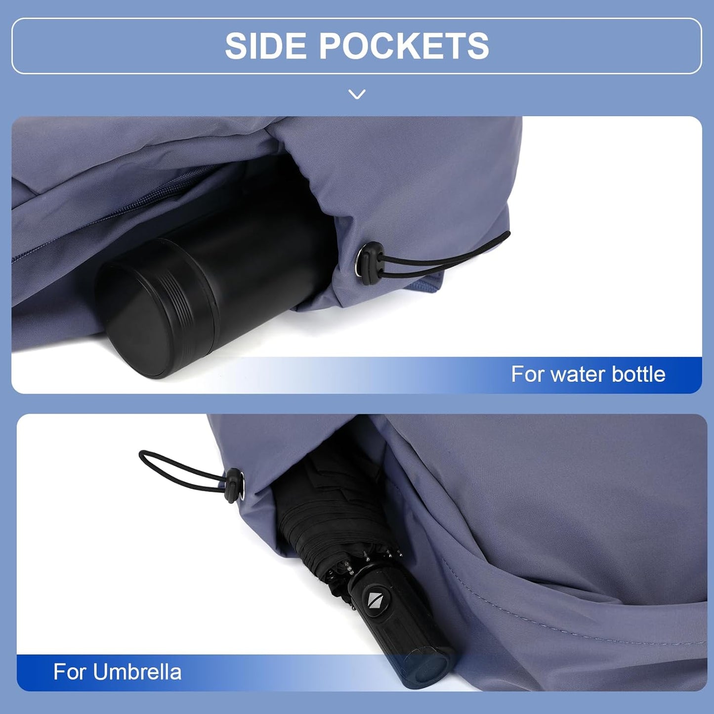 Lightweight, water-repellent laptop and travel bag with organised compartments.