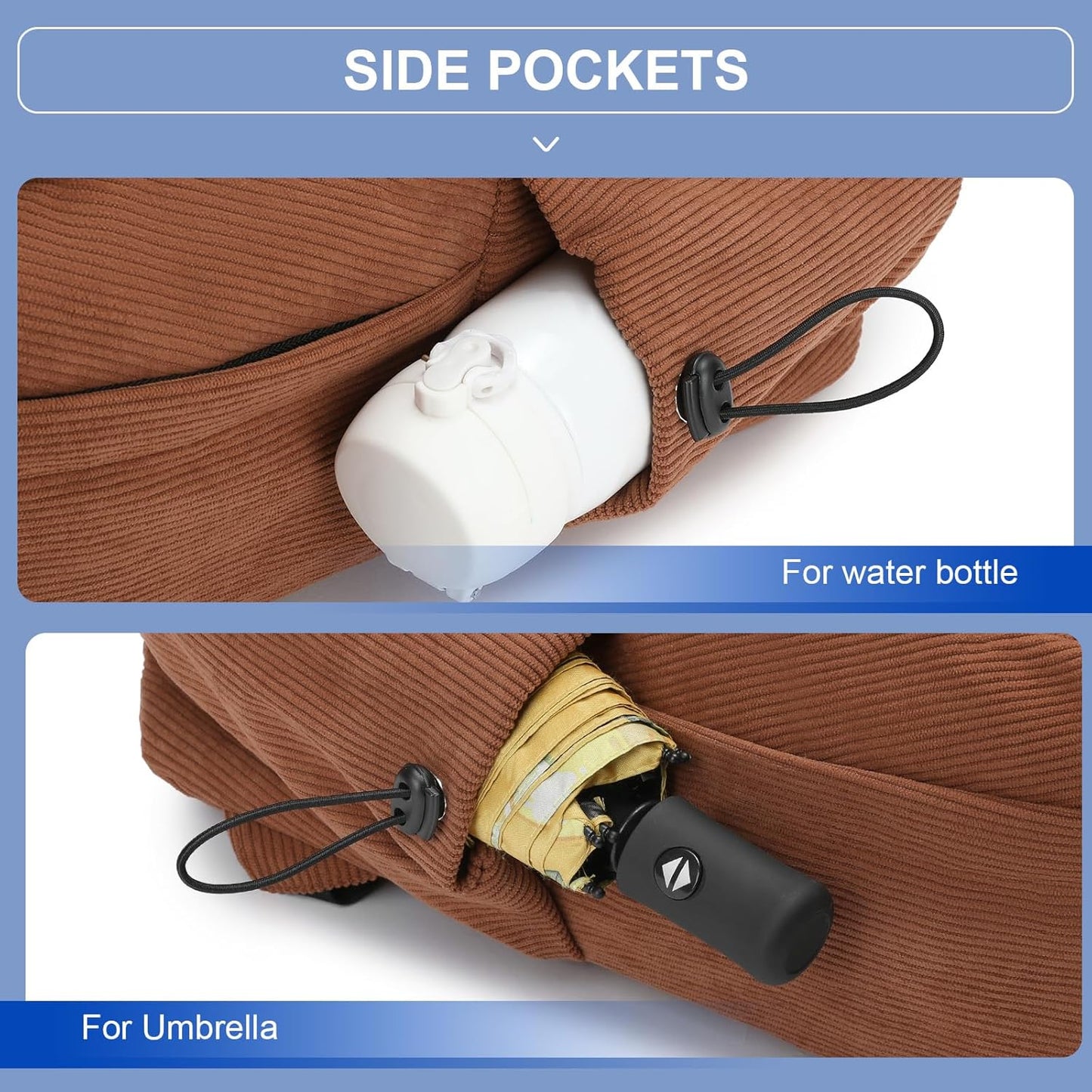 Lightweight, water-repellent laptop and travel bag with organised compartments.