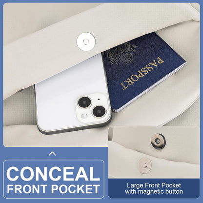 Lightweight, water-repellent laptop and travel bag with organised compartments.