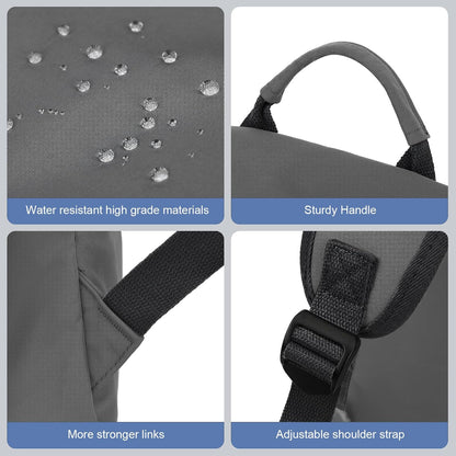 Lightweight, water-repellent laptop and travel bag with organised compartments.