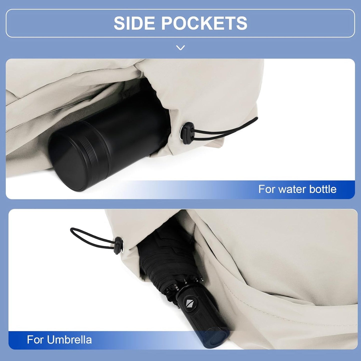 Lightweight water-repellent laptop rucksack with multiple pockets – 15.6-inch TravelPro series