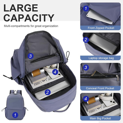 Lightweight water-repellent laptop rucksack with multiple pockets – 15.6-inch TravelPro series