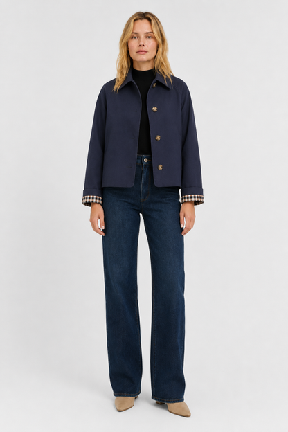 Women's Lightweight Jacket with Relaxed Fit and Vichy Lining 18