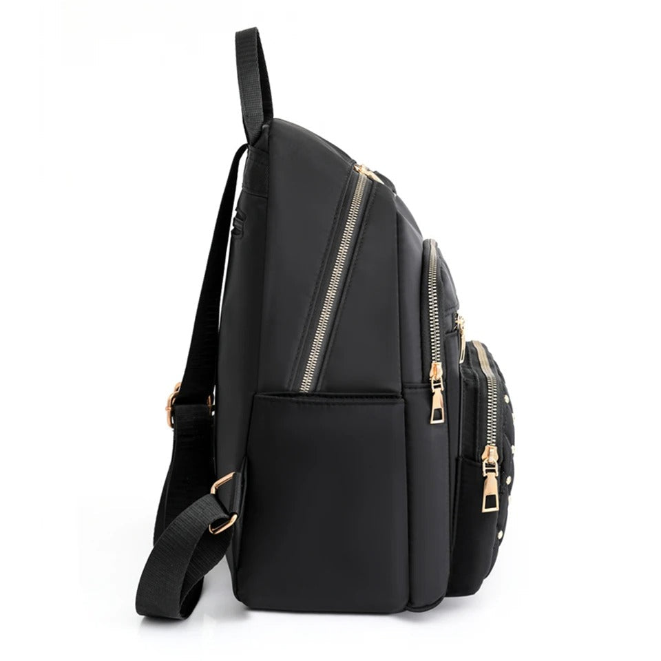 Lightweight, water-repellent nylon rucksack for women – travel & school
