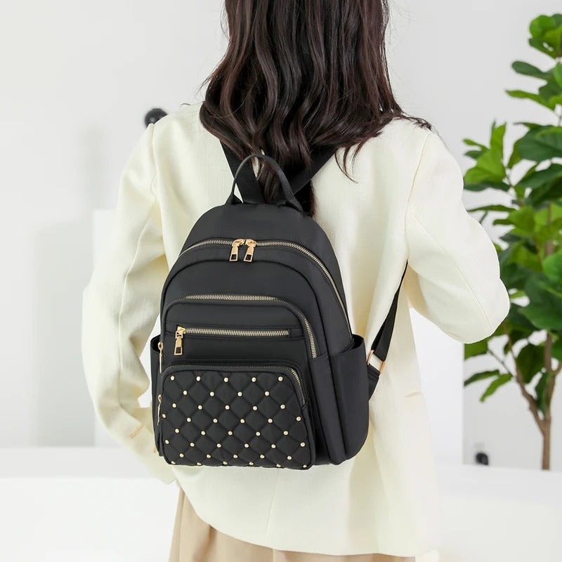 Lightweight, water-repellent nylon rucksack for women – travel & school