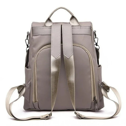Lightweight water-repellent nylon rucksack for women – multiple carrying options