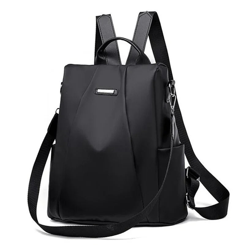 Lightweight water-repellent nylon rucksack for women – multiple carrying options