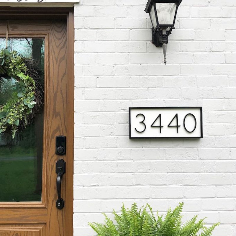 Modern Black House Numbers with Floating Design – Numbré