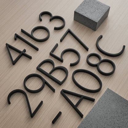 Modern Black House Numbers with Floating Design – Numbré