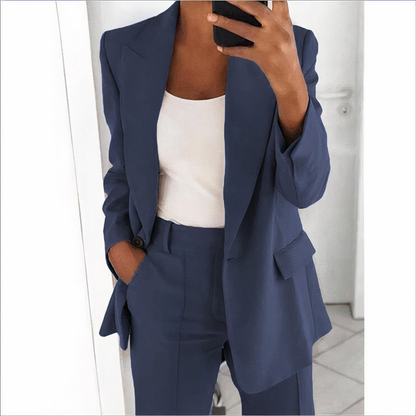 Trendy Blazer and Trouser Set for Women - Sanne