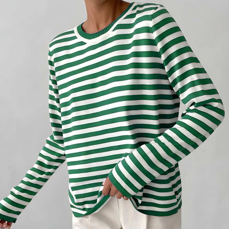 Stylish Striped T-Shirt Made of Lightweight Fabric - StreifenLeicht