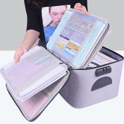 Lockable waterproof document storage box – buy one, get one FREE multi-layer travel case