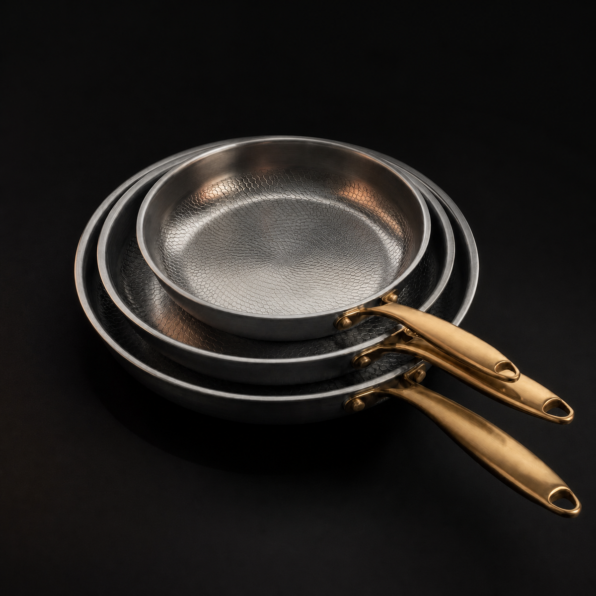 Hand-Hammered Titanium Pan Set - 3 Pieces I Limited Edition 2