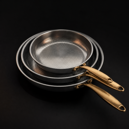Hand-Hammered Titanium Pan Set - 3 Pieces I Limited Edition 2