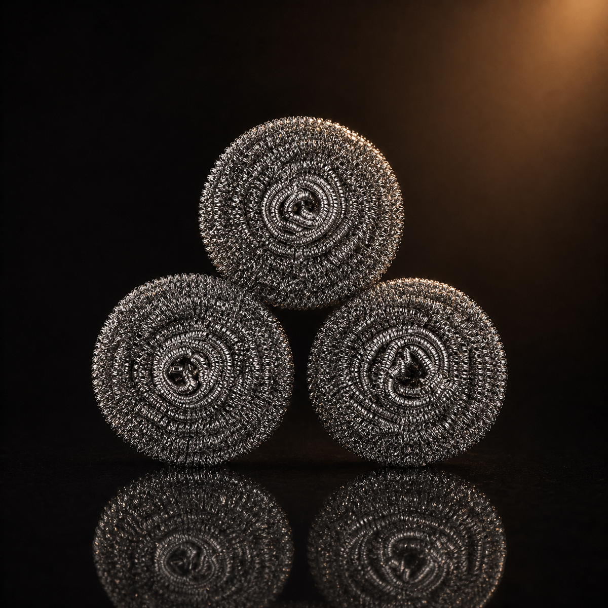 Titanium Pan Scrubbers | Rust-Proof Cleaning Coils (Set of 3) 4