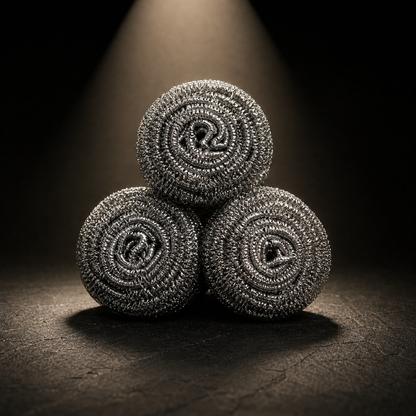Titanium Pan Scrubbers | Rust-Proof Cleaning Coils (Set of 3) 5