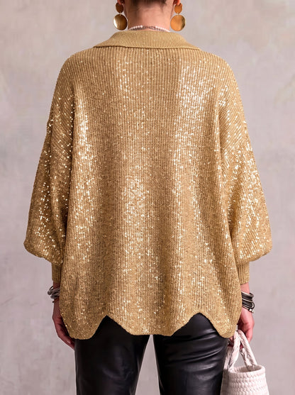 Oversized Collared Cardigan with Large Metal Buttons 6