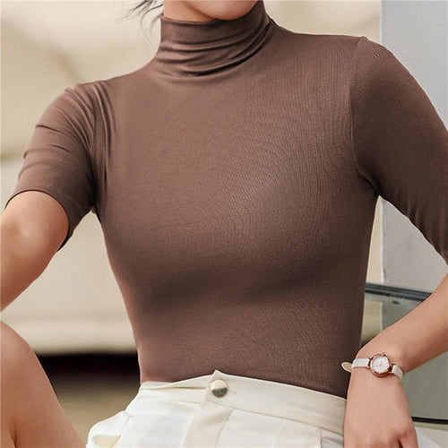 Seamless Women's Turtleneck with Slim Fit – Nina