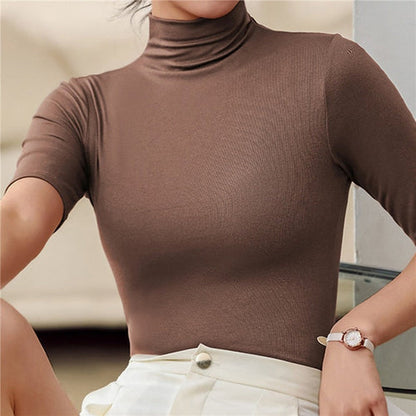 Seamless Women's Turtleneck with Slim Fit – Nina