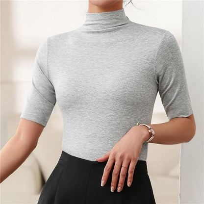 Seamless & soft women's roll-neck top with a figure-hugging fit – Arina Autumn Collection