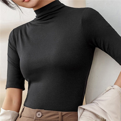 Seamless & soft women's roll-neck top with a figure-hugging fit – Arina Autumn Collection