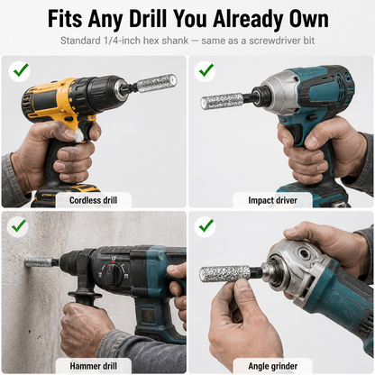 Dry Diamond Drill Bit for Tile, Marble & Glass – No Water Needed 4