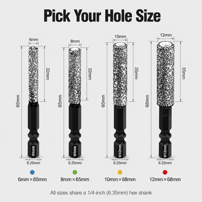 Dry Diamond Drill Bit for Tile, Marble & Glass – No Water Needed 7