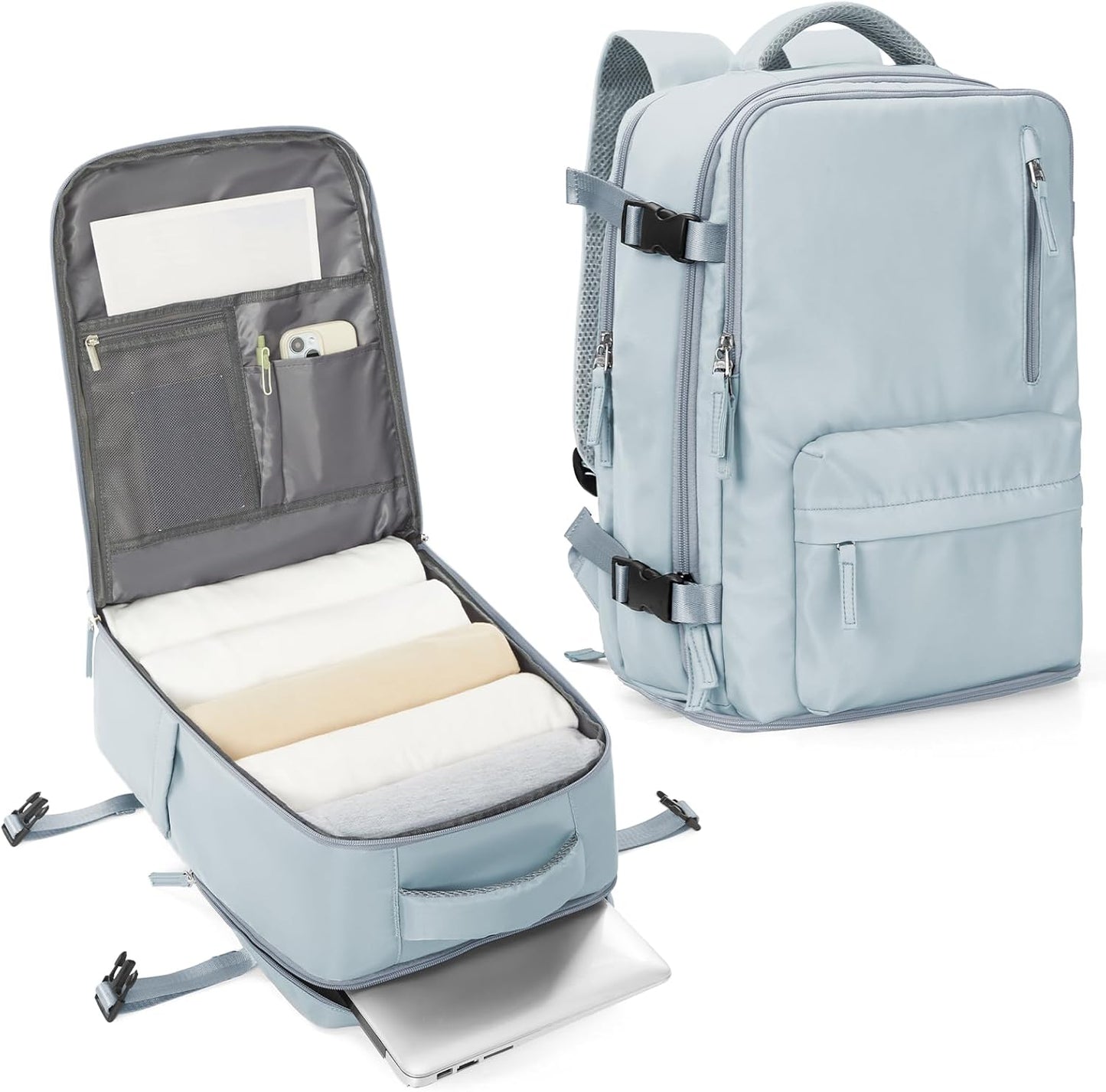 Multi-compartment laptop bag with adjustable shoulder strap