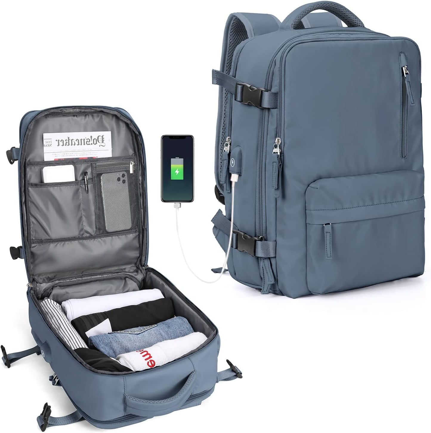 Multi-compartment laptop bag with adjustable shoulder strap