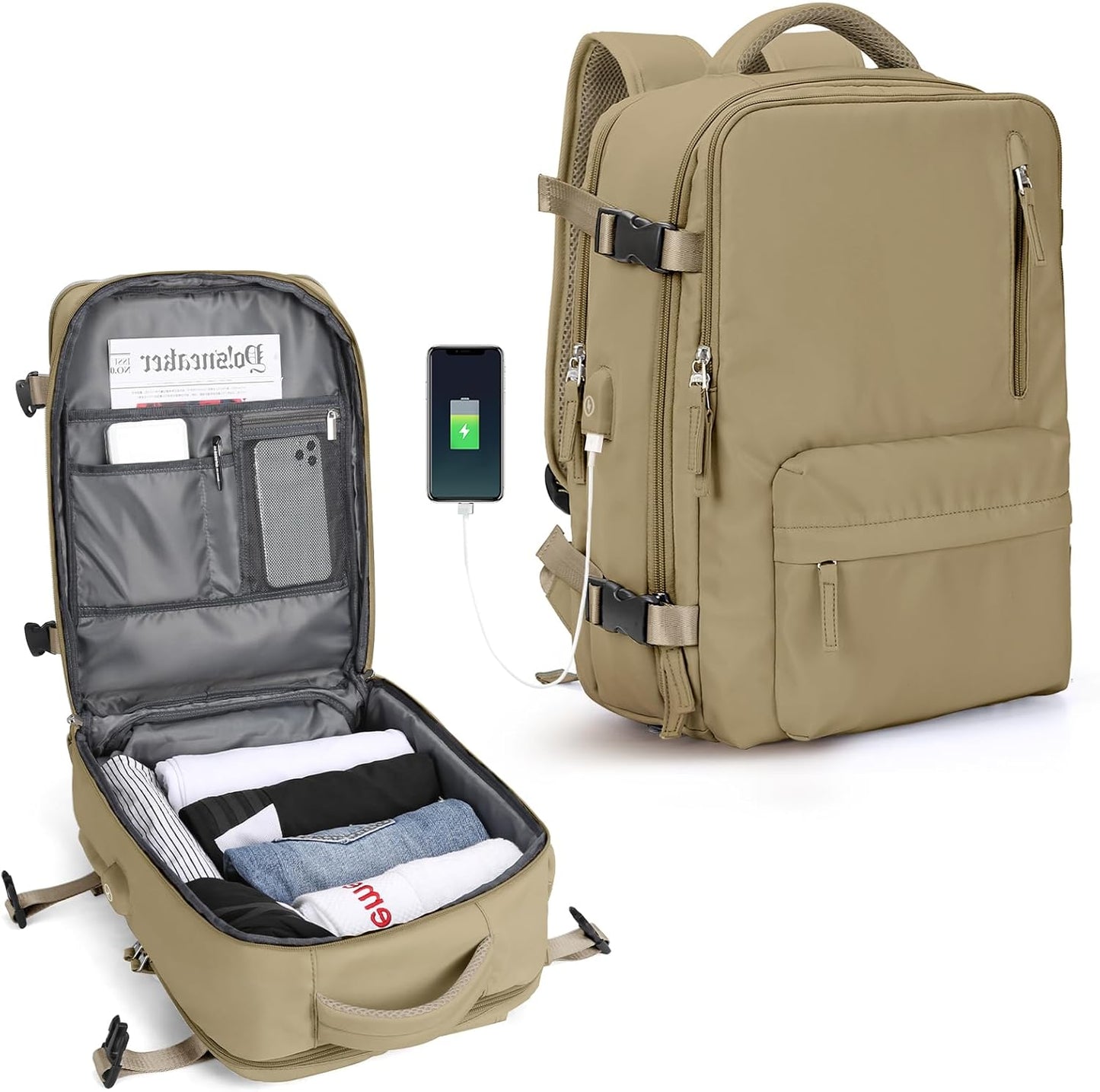 Multi-compartment laptop bag with adjustable shoulder strap