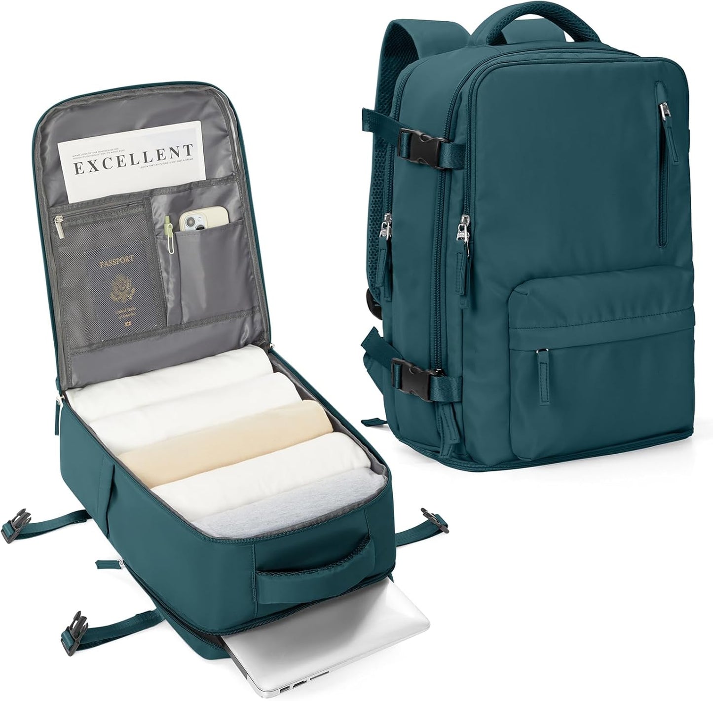 Multi-compartment laptop bag with adjustable shoulder strap